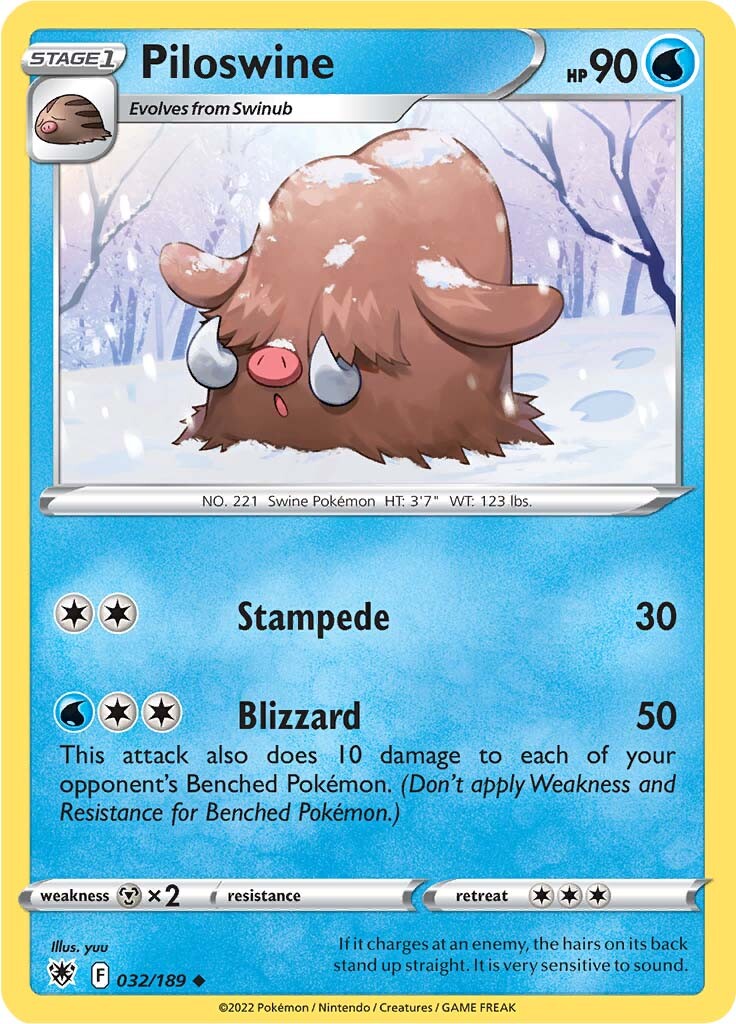 Piloswine (032/189) [Sword & Shield: Astral Radiance] | Mega City Incorporated