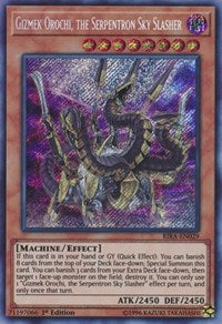 Gizmek Orochi, the Serpentron Sky Slasher [RIRA-EN029] Secret Rare | Mega City Incorporated