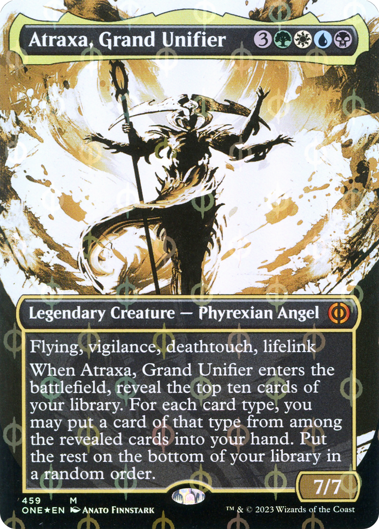 Atraxa, Grand Unifier (Borderless Ichor Step-and-Compleat Foil) [Phyrexia: All Will Be One] | Mega City Incorporated