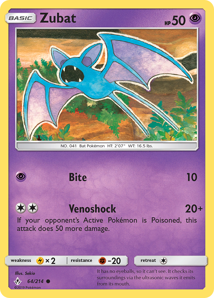 Zubat (64/214) [Sun & Moon: Unbroken Bonds] | Mega City Incorporated