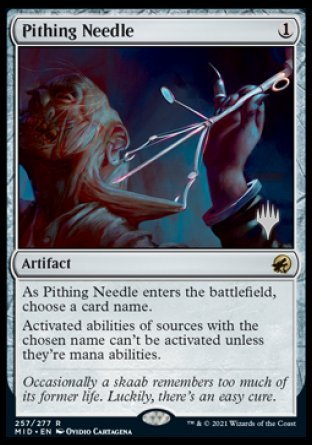 Pithing Needle (Promo Pack) [Innistrad: Midnight Hunt Promos] | Mega City Incorporated