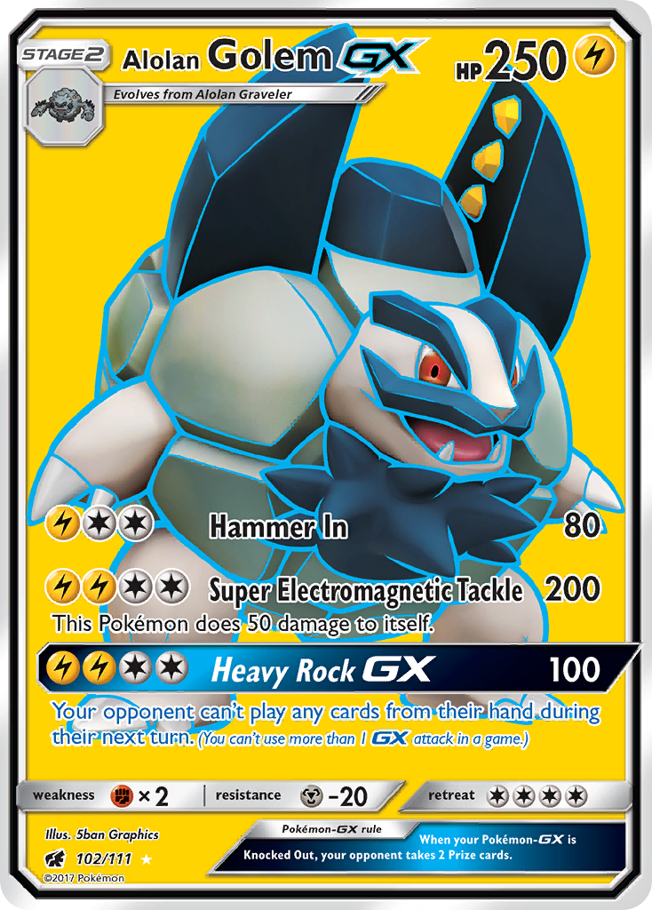 Alolan Golem GX (102/111) [Sun & Moon: Crimson Invasion] | Mega City Incorporated