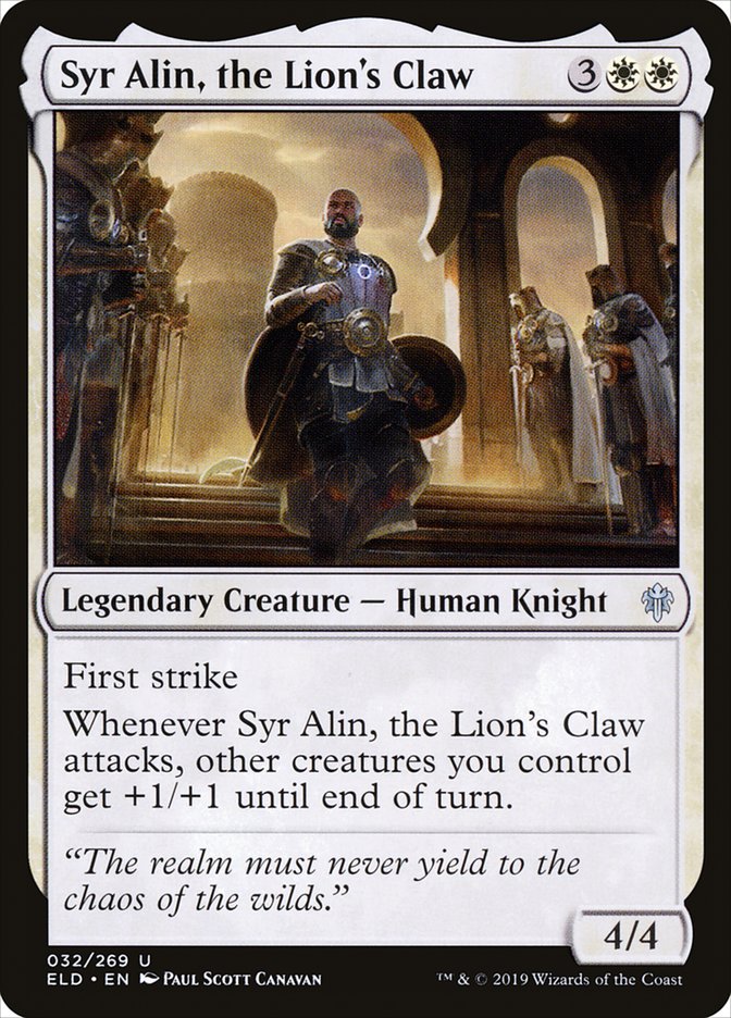 Syr Alin, the Lion's Claw [Throne of Eldraine] | Mega City Incorporated