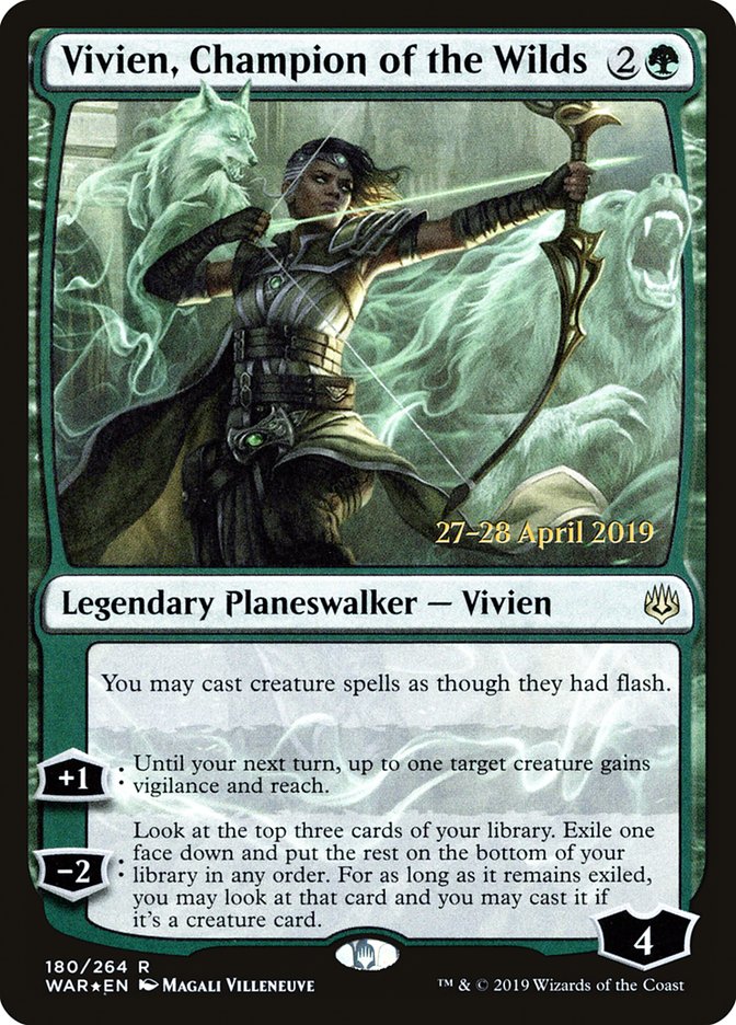 Vivien, Champion of the Wilds  [War of the Spark Prerelease Promos] | Mega City Incorporated