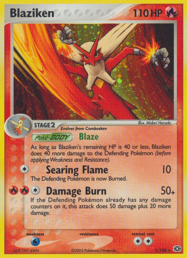 Blaziken (1/106) (Theme Deck Exclusive) [EX: Emerald] | Mega City Incorporated