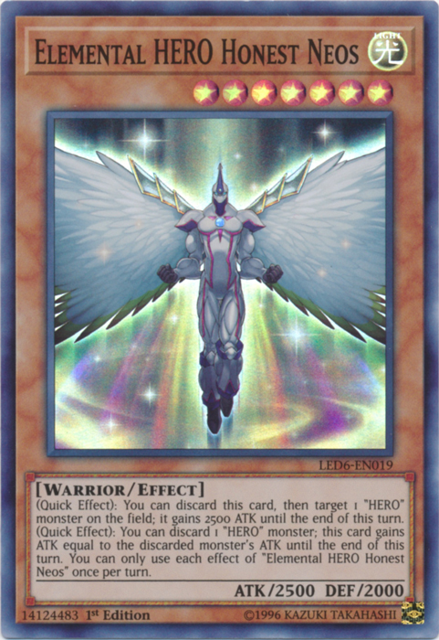Elemental Hero Honest Neos [LED6-EN019] Super Rare | Mega City Incorporated