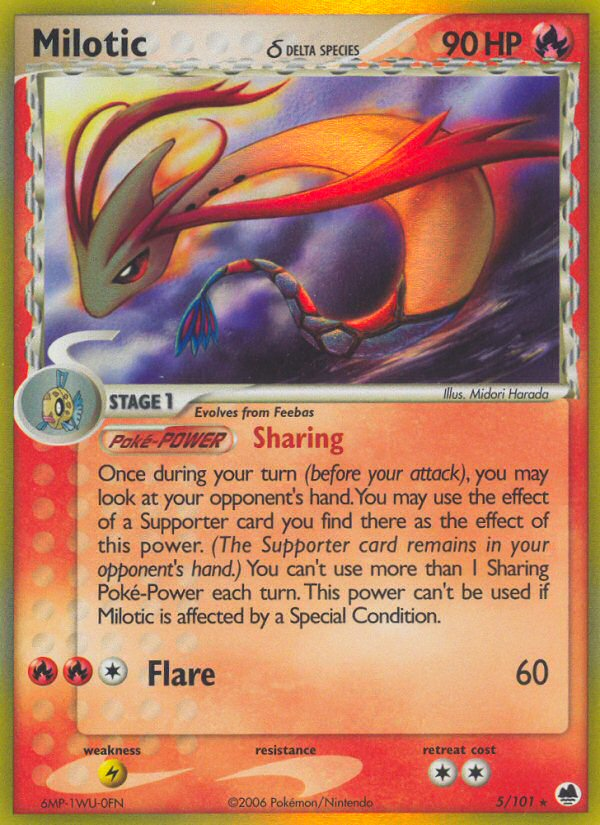 Milotic (5/101) (Delta Species) [EX: Dragon Frontiers] | Mega City Incorporated