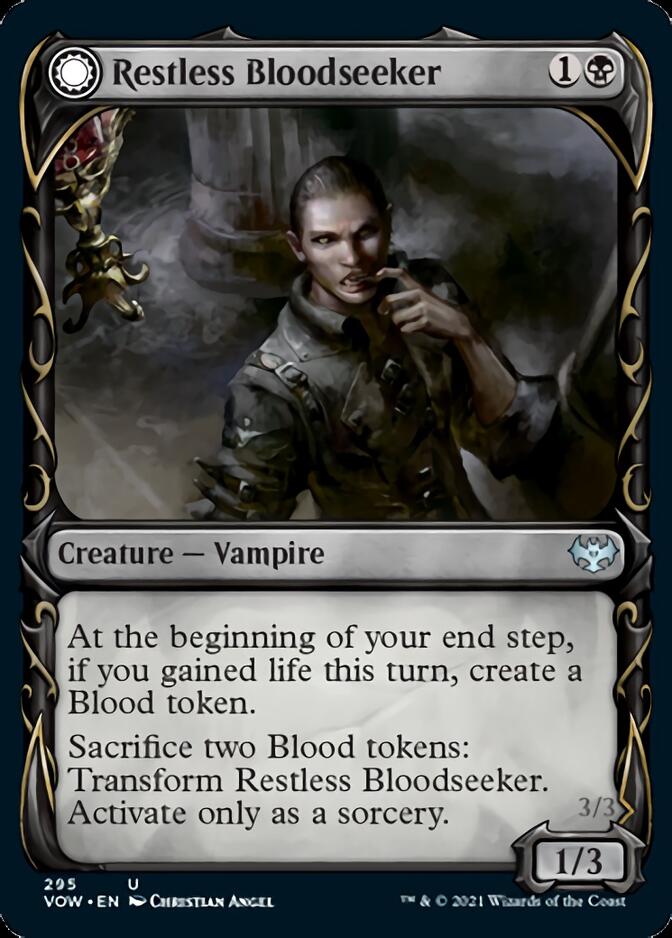 Restless Bloodseeker // Bloodsoaked Reveler (Showcase Fang Frame) [Innistrad: Crimson Vow] | Mega City Incorporated