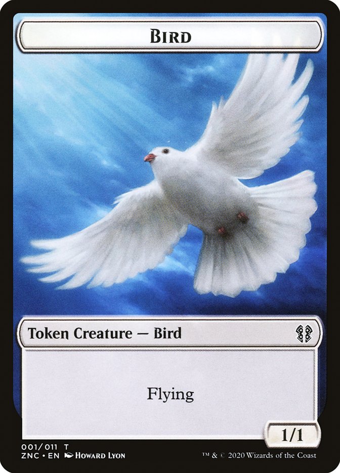 Bird // Kor Ally Double-sided Token [Zendikar Rising Commander Tokens] | Mega City Incorporated