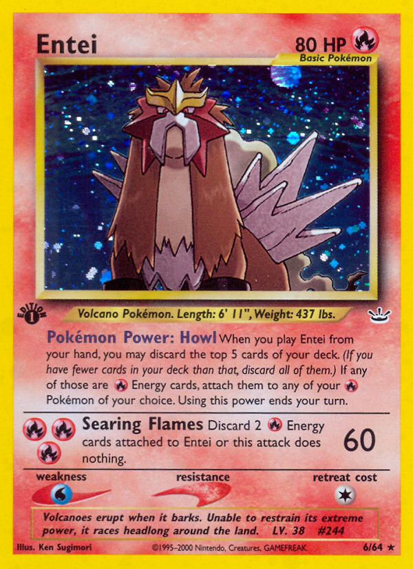 Entei (6/64) [Neo Revelation 1st Edition] | Mega City Incorporated