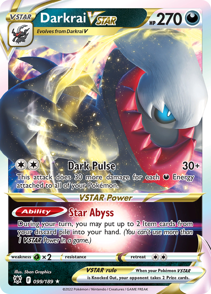 Darkrai VSTAR (099/189) (Jumbo Card) [Sword & Shield: Astral Radiance] | Mega City Incorporated