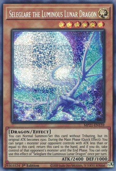 Seleglare the Luminous Lunar Dragon [MP21-EN159] Prismatic Secret Rare | Mega City Incorporated