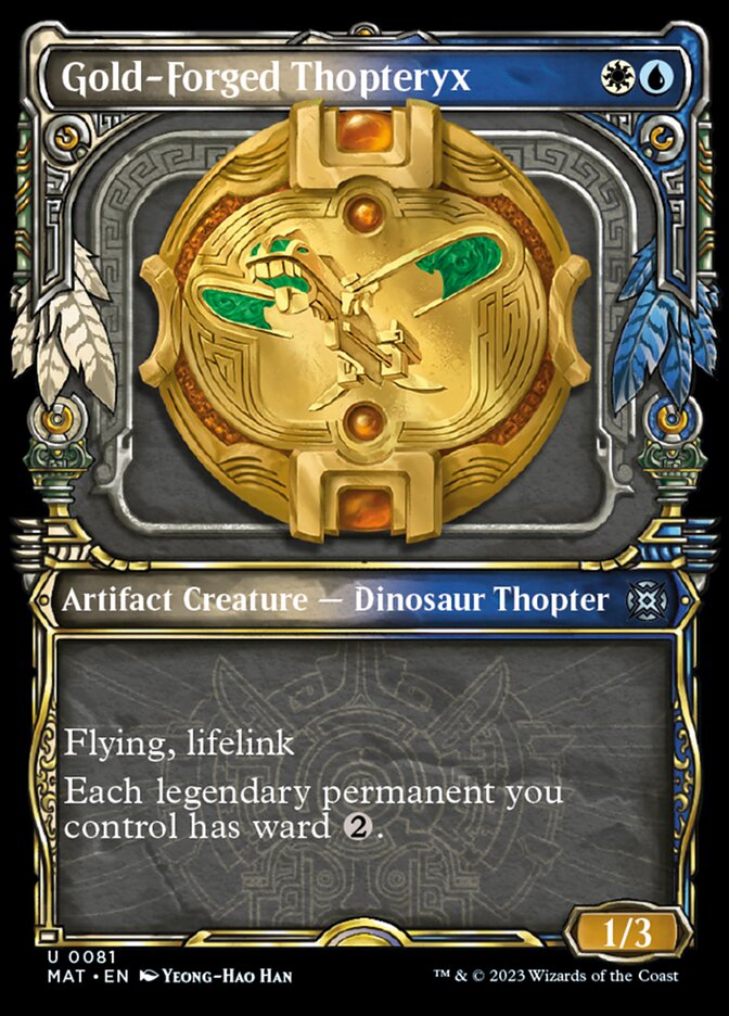 Gold-Forged Thopteryx (Showcase) [March of the Machine: The Aftermath] | Mega City Incorporated