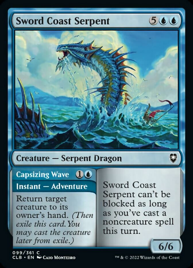 Sword Coast Serpent // Capsizing Wave [Commander Legends: Battle for Baldur's Gate] | Mega City Incorporated