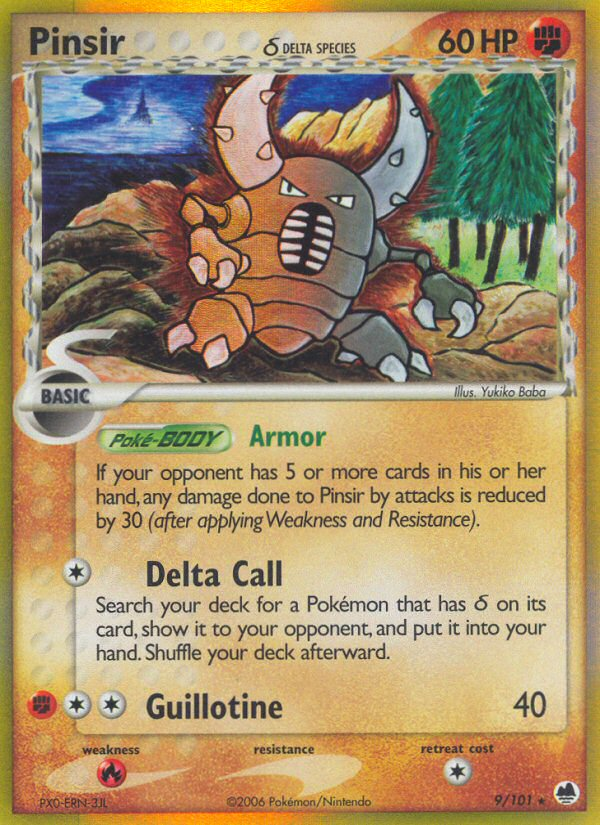 Pinsir (9/101) (Delta Species) [EX: Dragon Frontiers] | Mega City Incorporated