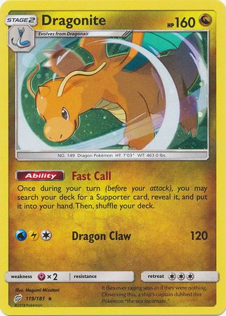 Dragonite (119/181) (Cosmos Holo) [Sun & Moon: Team Up] | Mega City Incorporated