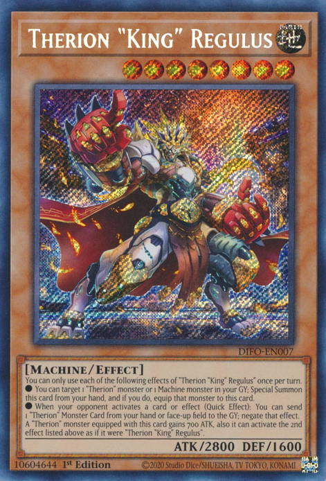 Therion King Regulus [DIFO-EN007] Secret Rare | Mega City Incorporated