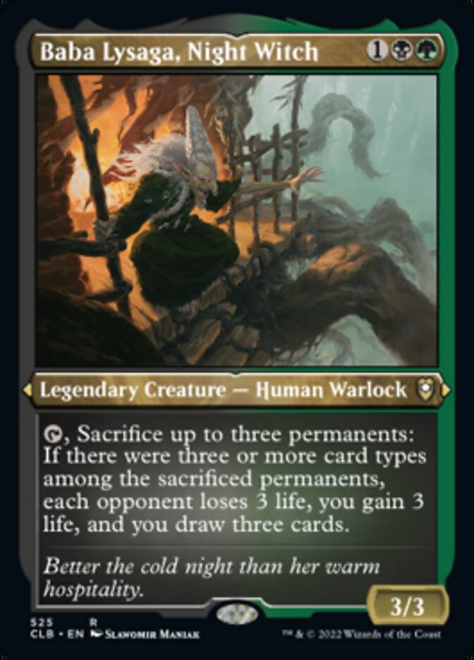 Baba Lysaga, Night Witch (Foil Etched) [Commander Legends: Battle for Baldur's Gate] | Mega City Incorporated