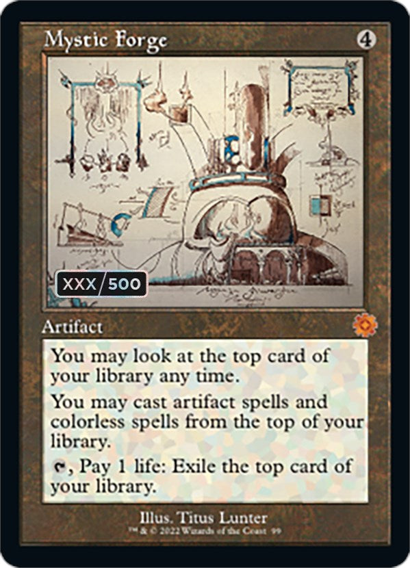 Mystic Forge (Retro Schematic) (Serial Numbered) [The Brothers' War Retro Artifacts] | Mega City Incorporated