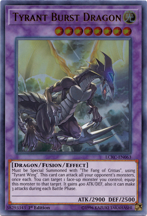 Tyrant Burst Dragon [LCKC-EN063] Ultra Rare | Mega City Incorporated