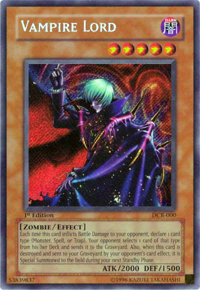 Vampire Lord [DCR-000] Secret Rare | Mega City Incorporated