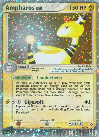 Ampharos ex (89/97) [EX: Dragon] | Mega City Incorporated