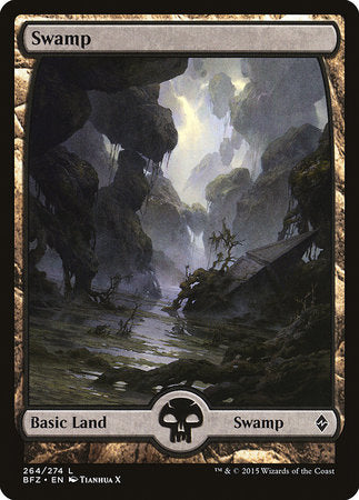 Swamp (264) - Full Art [Battle for Zendikar] | Mega City Incorporated