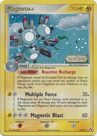 Magneton (22/92) (Stamped) [EX: Legend Maker] | Mega City Incorporated