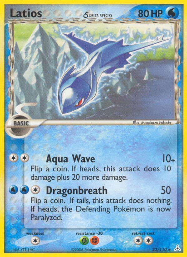 Latios (22/110) (Delta Species) (Theme Deck Exclusives) [EX: Holon Phantoms] | Mega City Incorporated