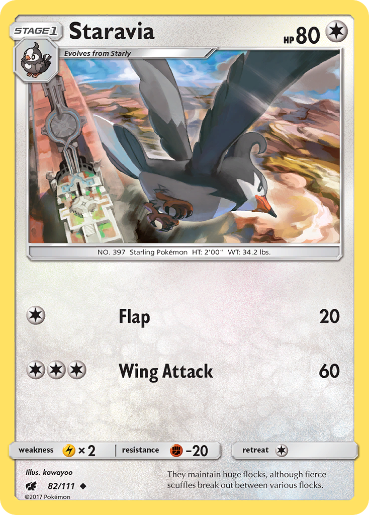 Staravia (82/111) [Sun & Moon: Crimson Invasion] | Mega City Incorporated