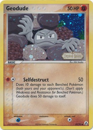 Geodude (53/92) (Stamped) [EX: Legend Maker] | Mega City Incorporated