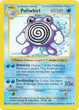 Poliwhirl (38/102) [Base Set Shadowless Unlimited] | Mega City Incorporated