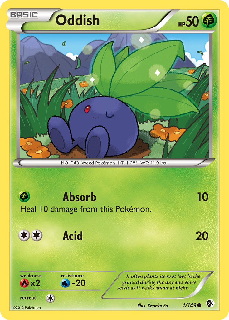 Oddish (1/149) [Black & White: Boundaries Crossed] | Mega City Incorporated