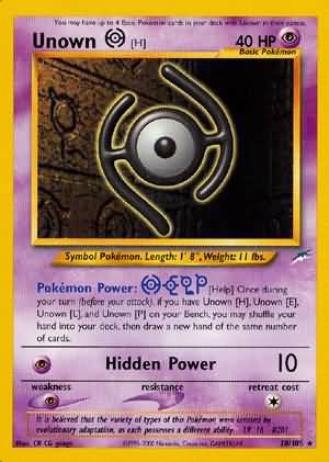 Unown [H] (28/105) [Neo Destiny Unlimited] | Mega City Incorporated