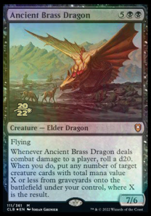 Ancient Brass Dragon [Commander Legends: Battle for Baldur's Gate Prerelease Promos] | Mega City Incorporated