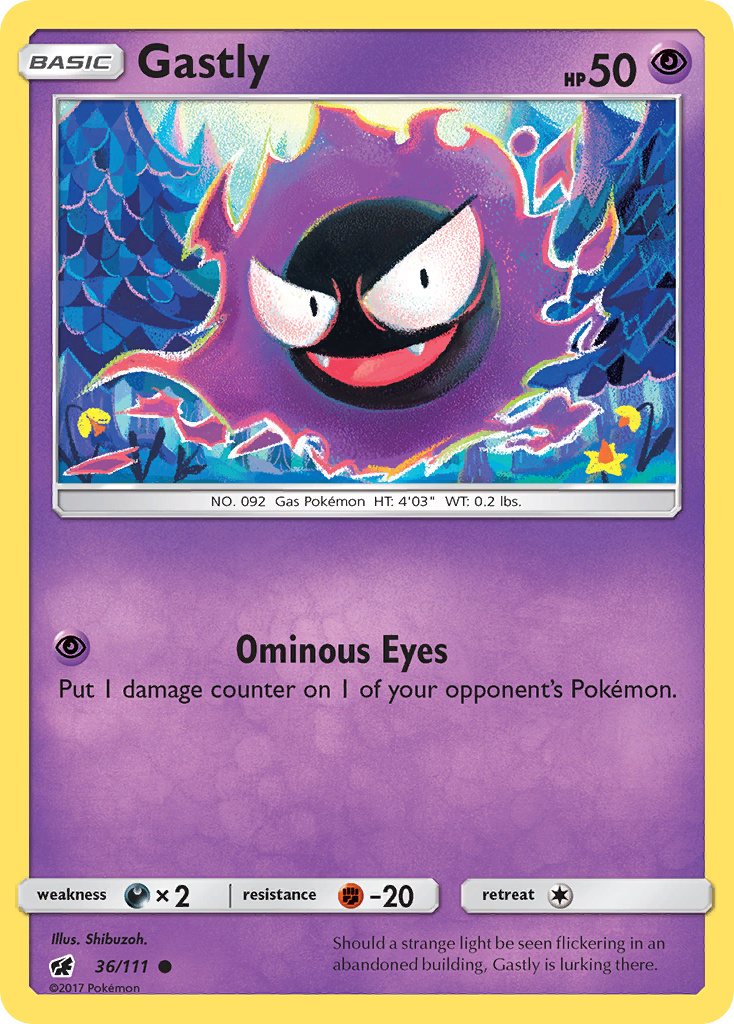 Gastly (36/111) [Sun & Moon: Crimson Invasion] | Mega City Incorporated