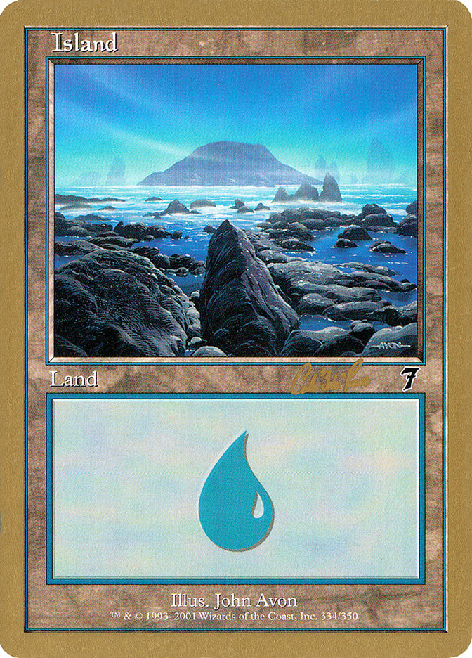 Island (cr334) (Carlos Romao) [World Championship Decks 2002] | Mega City Incorporated