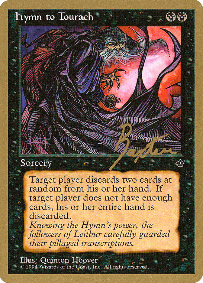 Hymn to Tourach (Cloak) (George Baxter) [Pro Tour Collector Set] | Mega City Incorporated