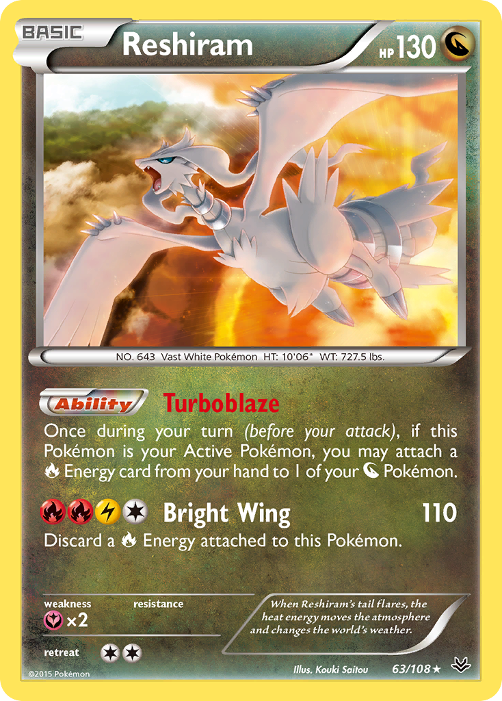 Reshiram (63/108) [XY: Roaring Skies] | Mega City Incorporated