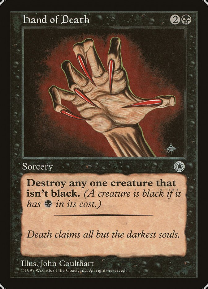 Hand of Death (With Creature Color Explanation) [Portal] | Mega City Incorporated