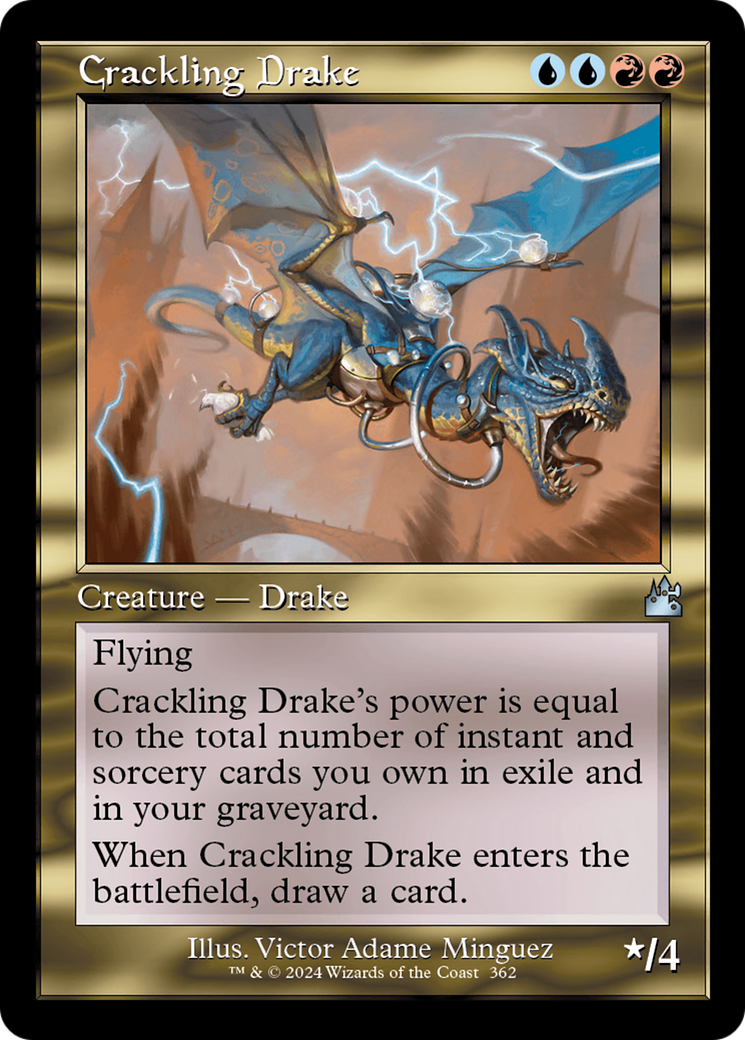 Crackling Drake (Retro Frame) [Ravnica Remastered] | Mega City Incorporated