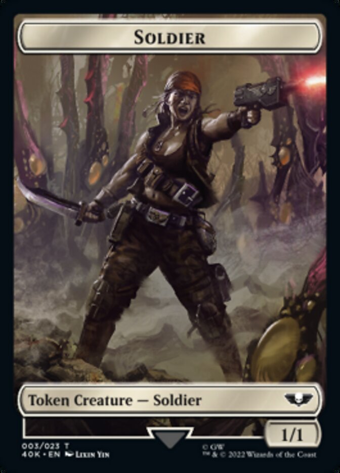 Soldier (003) // Sicarian Infiltrator Double-sided Token [Universes Beyond: Warhammer 40,000 Tokens] | Mega City Incorporated