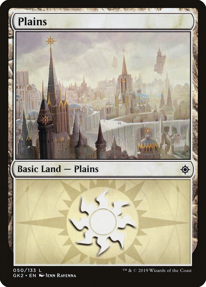 Plains (50) [Ravnica Allegiance Guild Kit] | Mega City Incorporated