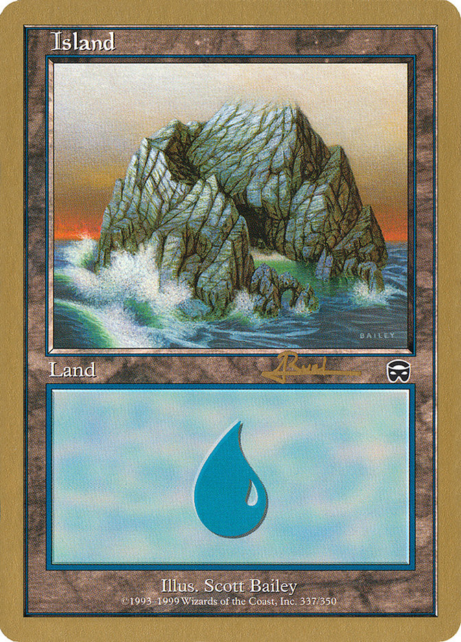 Island (ar337) (Antoine Ruel) [World Championship Decks 2001] | Mega City Incorporated