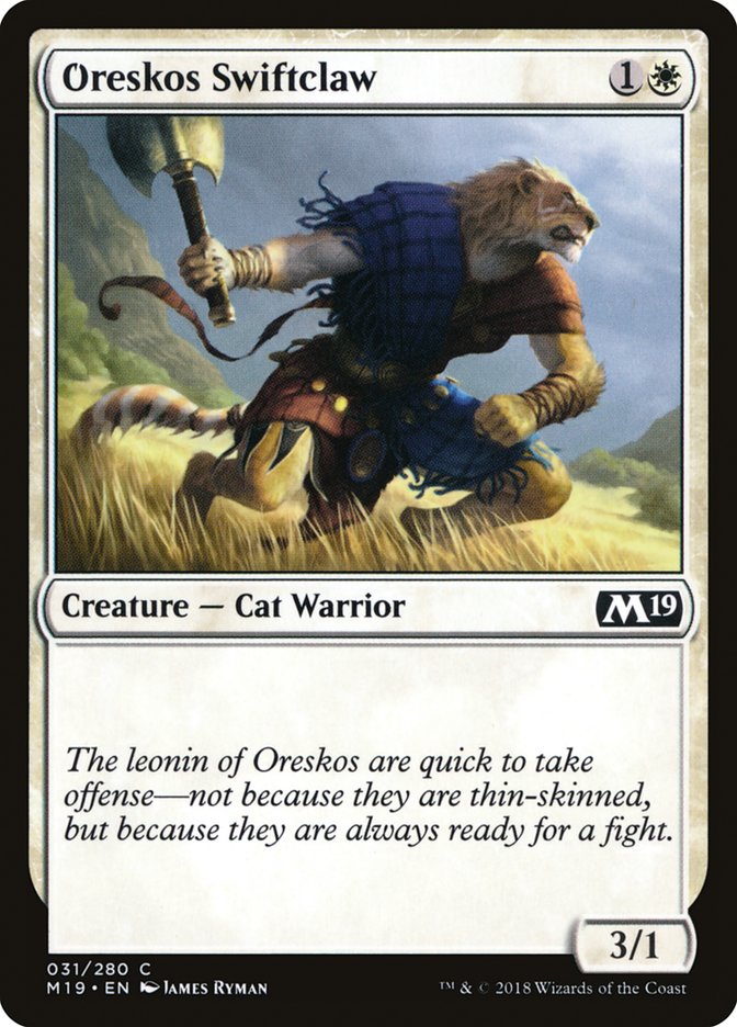 Oreskos Swiftclaw [Core Set 2019] | Mega City Incorporated