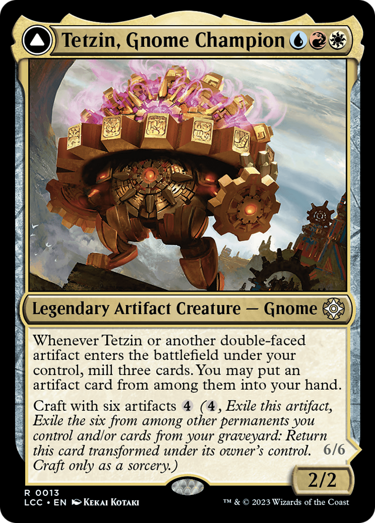 Tetzin, Gnome Champion // The Golden-Gear Colossus [The Lost Caverns of Ixalan Commander] | Mega City Incorporated