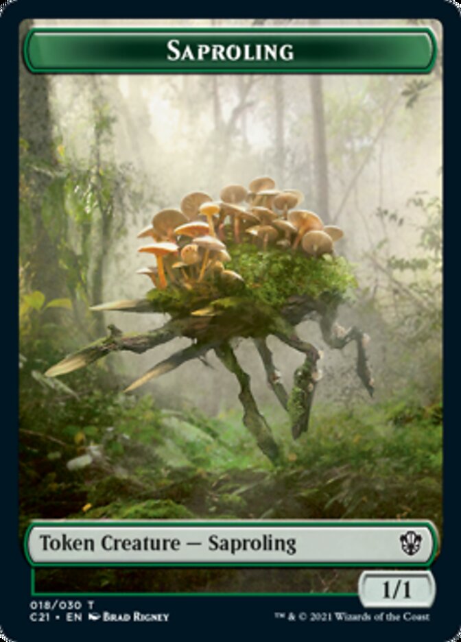 Food // Saproling Token [Commander 2021 Tokens] | Mega City Incorporated