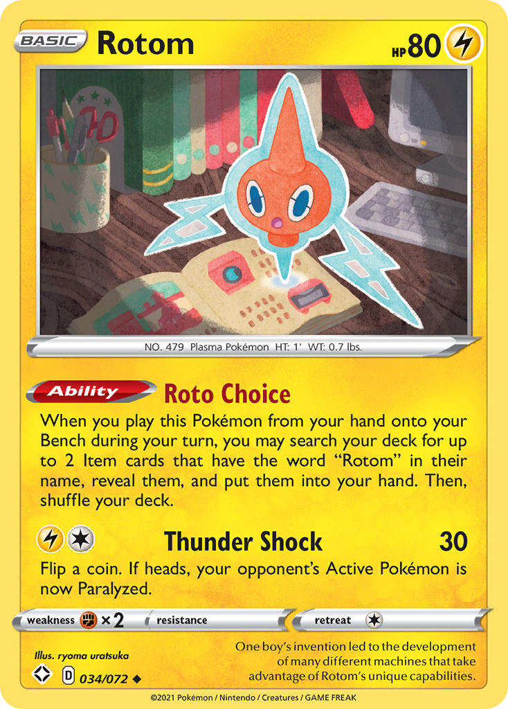 Rotom (034/072) [Sword & Shield: Shining Fates] | Mega City Incorporated