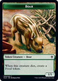 Boar // Food (15) Double-sided Token [Throne of Eldraine Tokens] | Mega City Incorporated