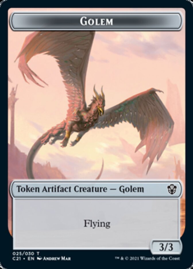 Golem (025) // Thopter Token [Commander 2021 Tokens] | Mega City Incorporated